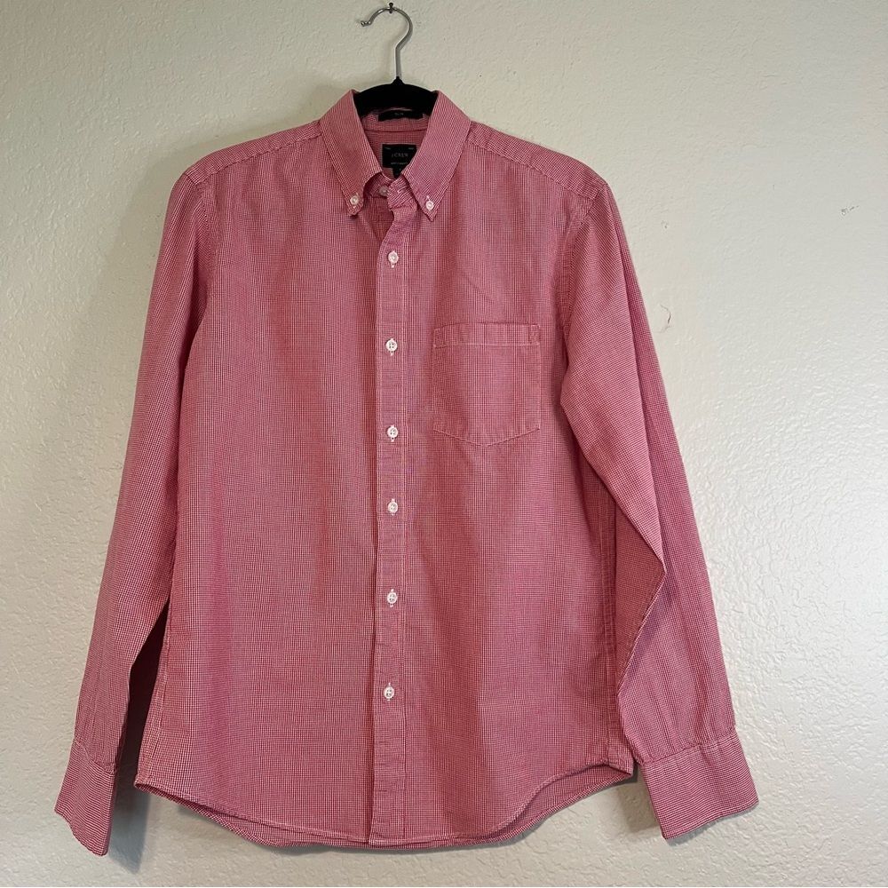 J. Crew Men's Casual Pink Button-Down Shirt